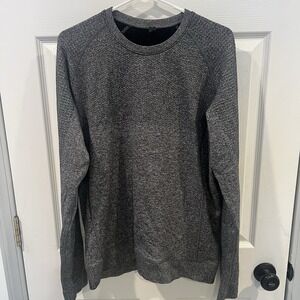 Lululemon Sweater Mens Large Gray Engineered Warmth Lined Sweatshirt Pullover
